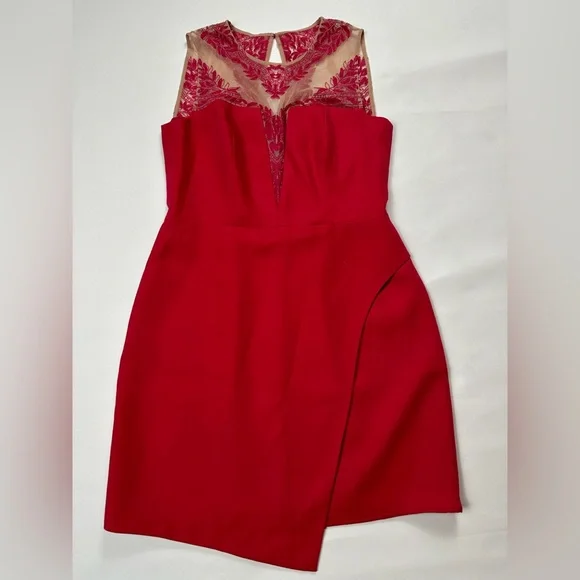 BCBGmaxazria Kinsley pink Turkish Rose asymmetrical mini dress. Size 6 - Picture 2 of 11